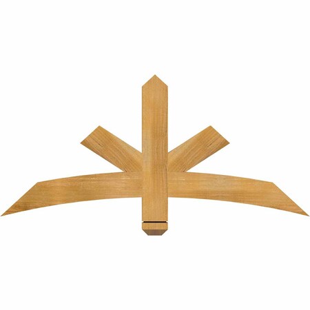 Ekena Millwork Alberta Rough Sawn Timber Gable Bracket, Western Red Cedar, 48"W x 22"H x 2"D x 4"F, 11/12 Pitch GBW048X22X0204ALB00RWR